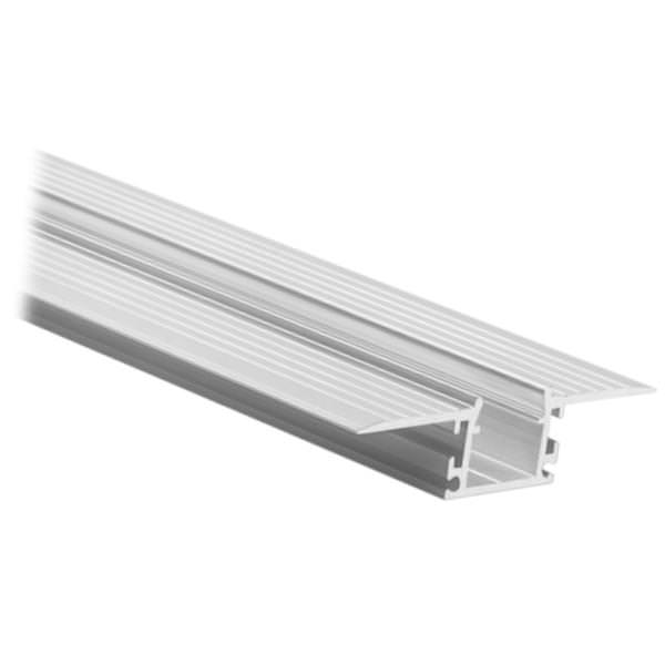 6' Aluminum Recessed Mount Double Flange Extrusion